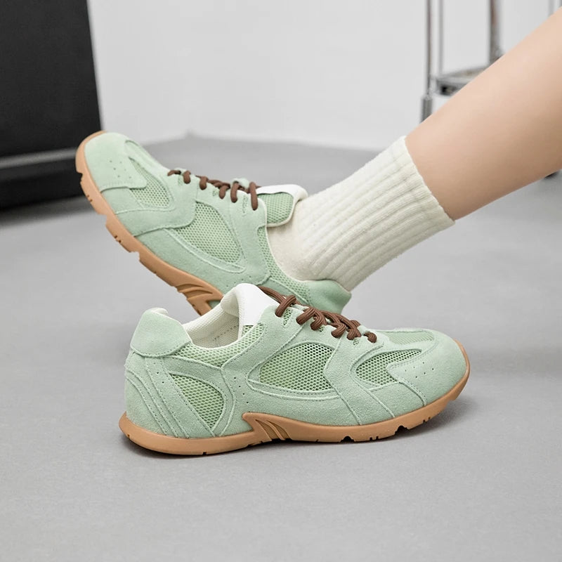 Vintage Leder Lässige Sneaker