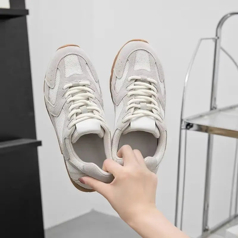 Vintage Leder Lässige Sneaker