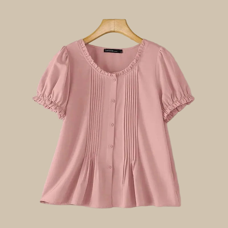 Elegante Sommerbluse mit Puffärmeln