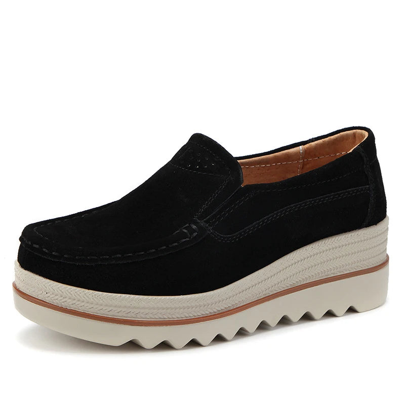 Plateau-Slipper aus Wildleder