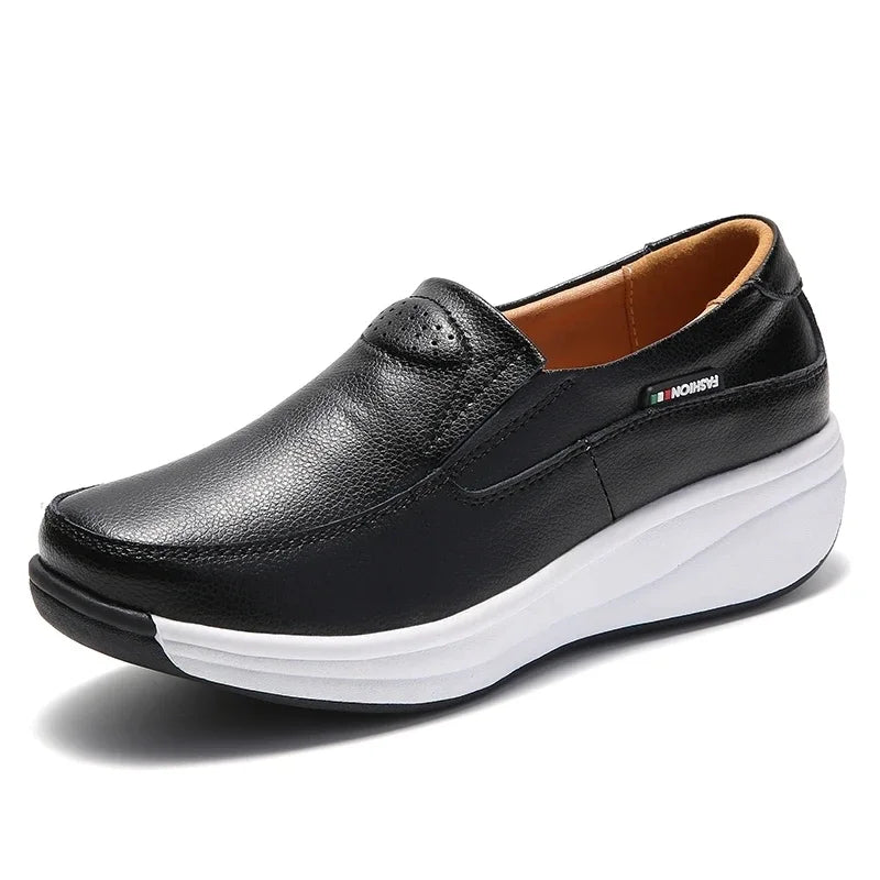 Plateau-Leder-Slipper