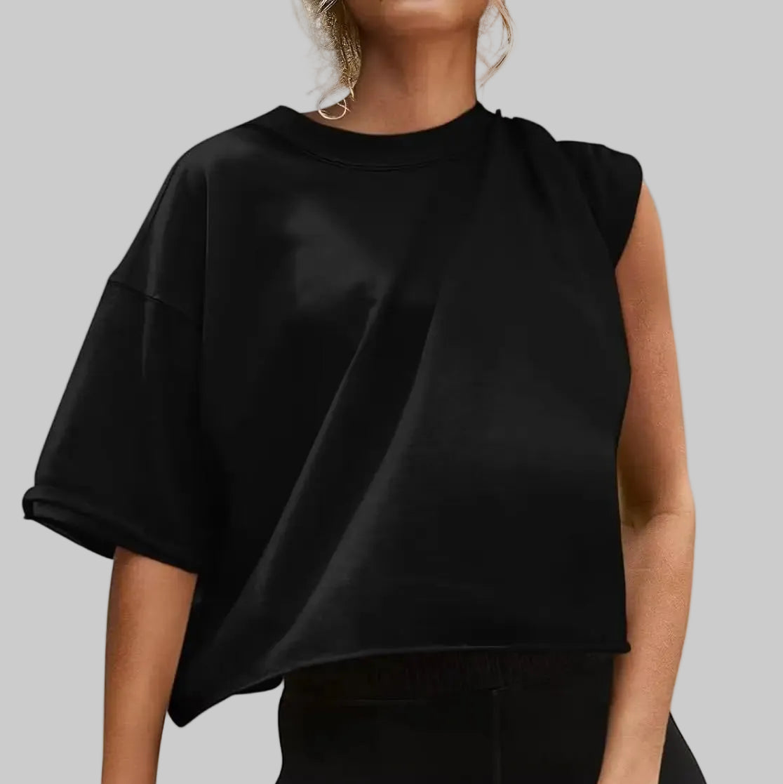 Elegantes kurzärmeliges Baumwoll-T-Shirt für zeitlose Casual-Looks