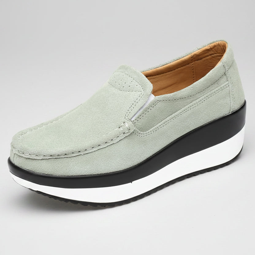 Vielseitige flache Lederschuhe zum Gehen für einen entspannten Alltagsstil