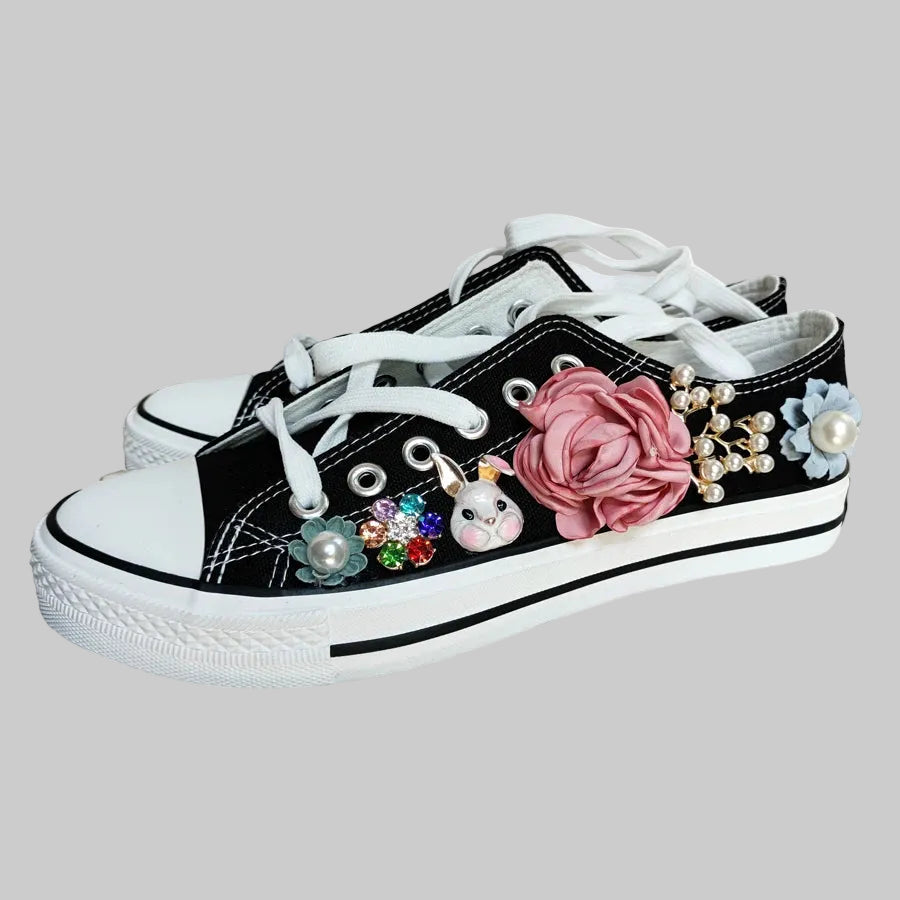 Fantastische Blumen Vulkanisierte Schuhe