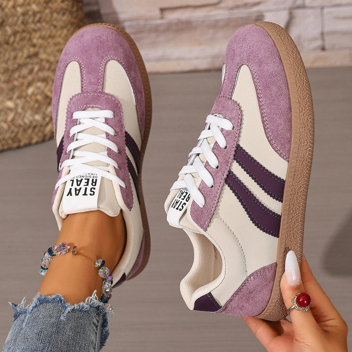 Designer Patchwork Freizeit-Sneaker