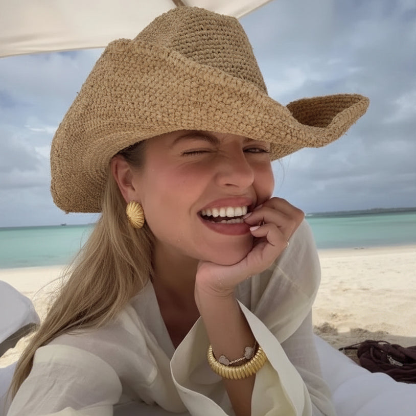 Breathable Wide Brim Summer Beach Panama Hat