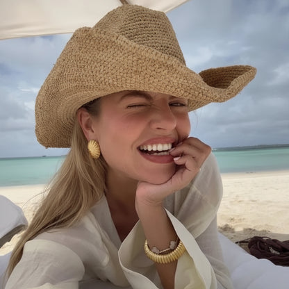 Breathable Wide Brim Summer Beach Panama Hat