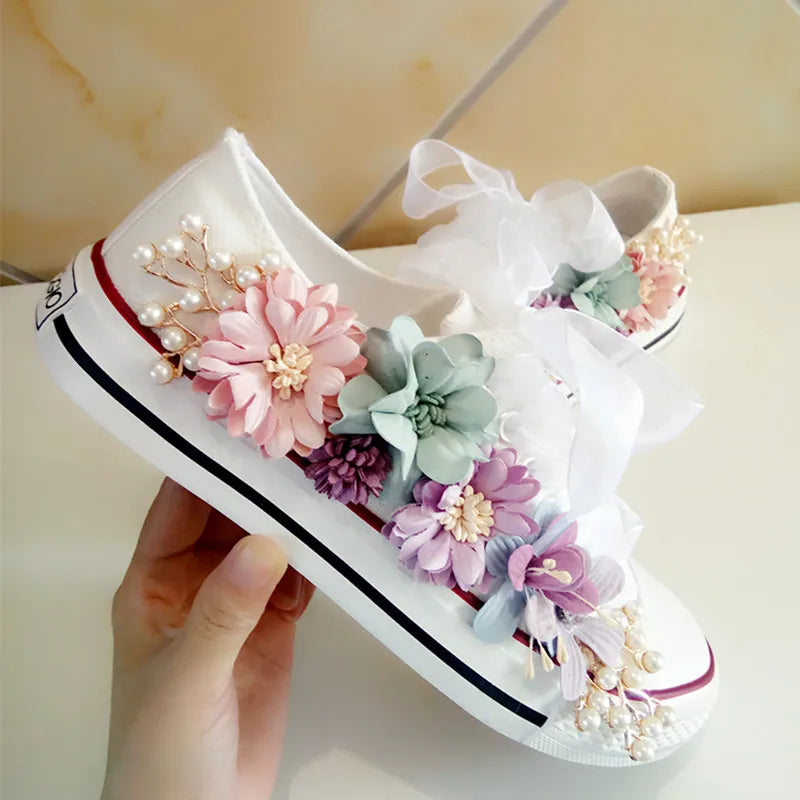 Fantastische Blumen Vulkanisierte Schuhe