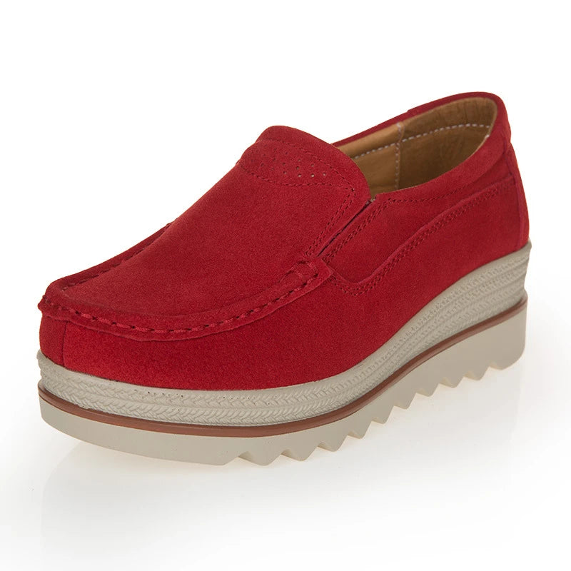 Plateau-Slipper aus Wildleder