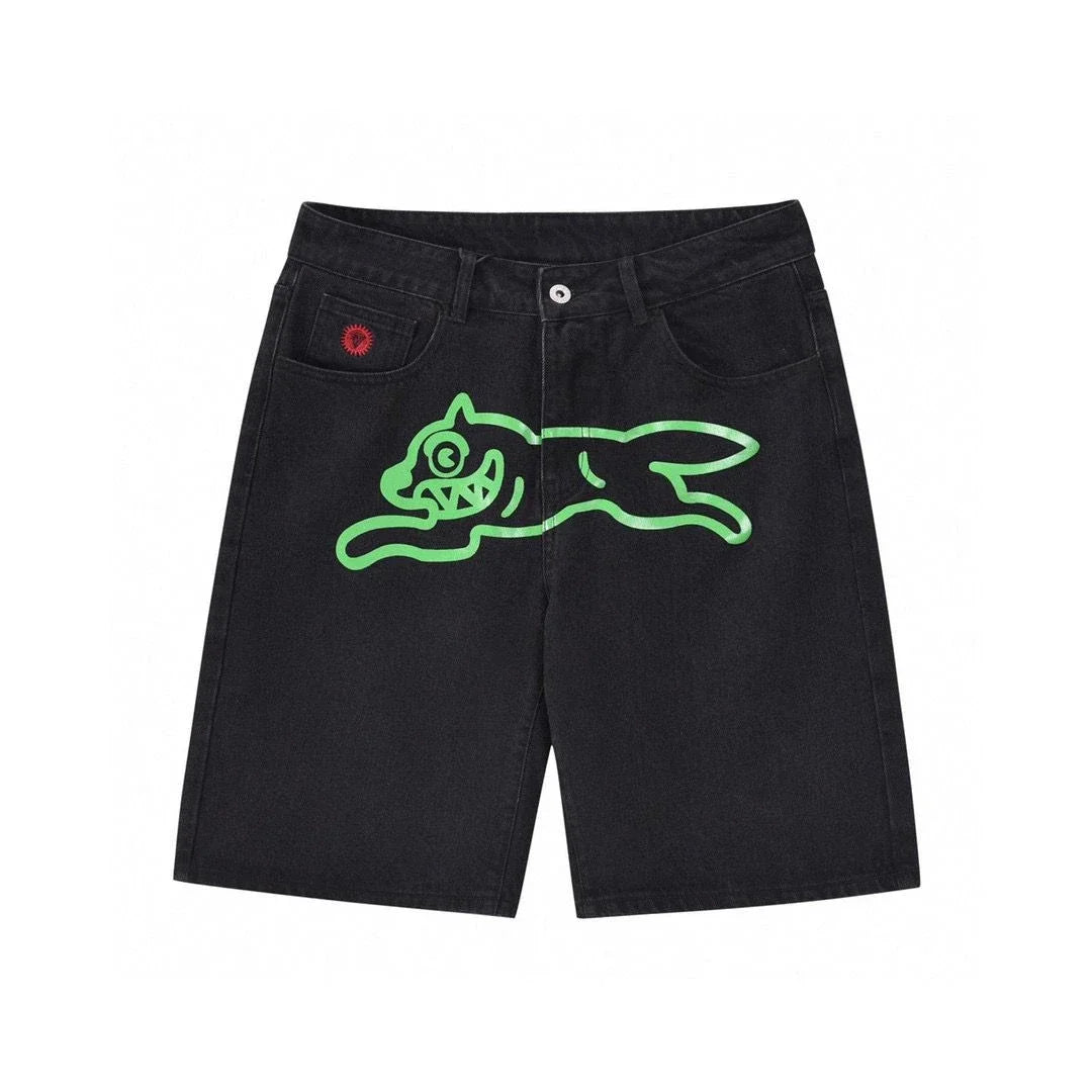 Flying Dog Denim-Shorts