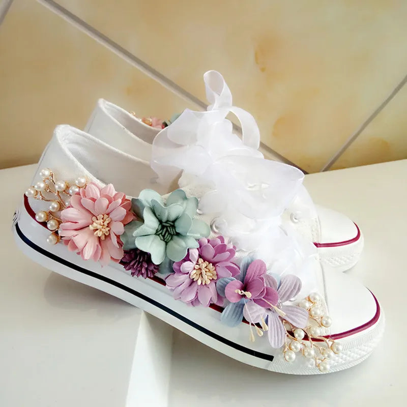 Fantastische Blumen Vulkanisierte Schuhe