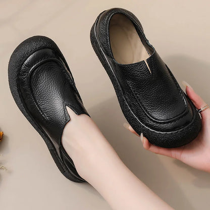 Premium Leather Buckle Strap Slip On Shoes