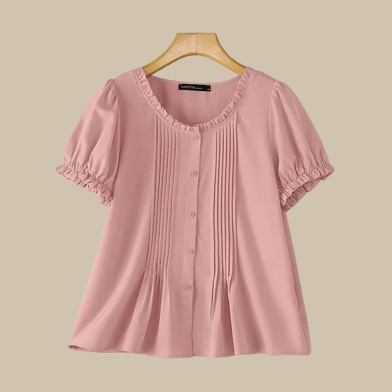 Elegante Sommerbluse mit Puffärmeln