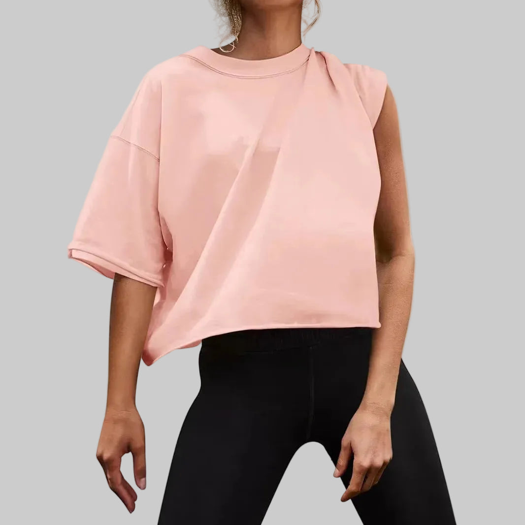 Elegantes kurzärmeliges Baumwoll-T-Shirt für zeitlose Casual-Looks