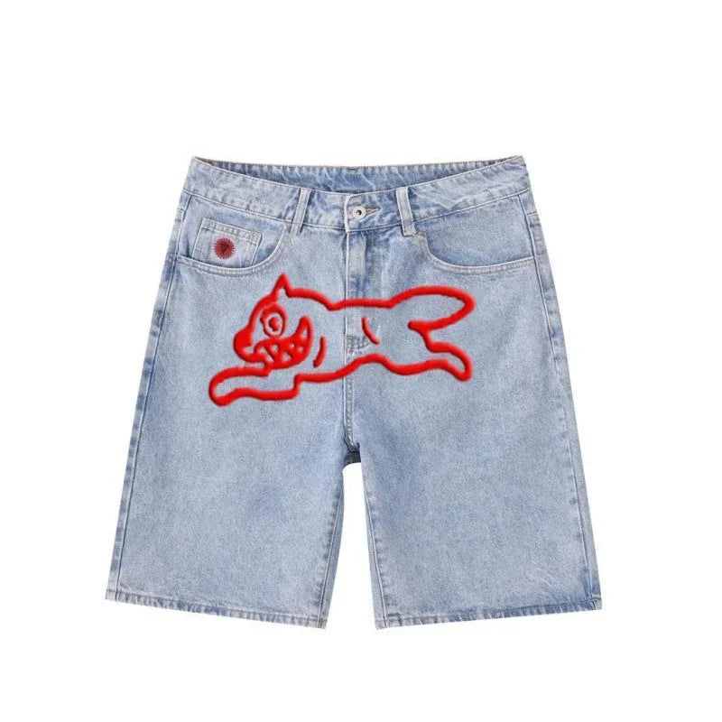 Flying Dog Denim-Shorts