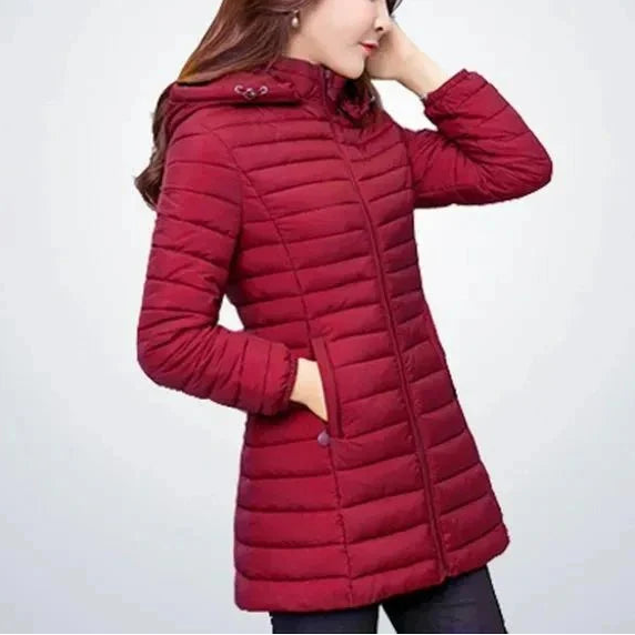 Women Stand Collar Winter Overcoat Warm Casual Parka