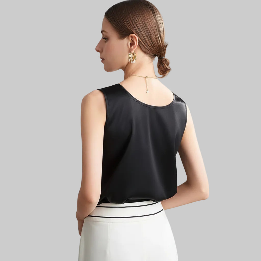 Elegantes ärmelloses T-Shirt mit Rundhalsausschnitt für legere Mode