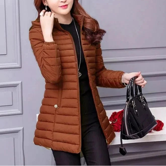 Women Stand Collar Winter Overcoat Warm Casual Parka