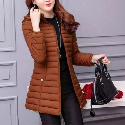 Women Stand Collar Winter Overcoat Warm Casual Parka