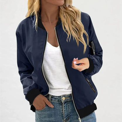 Lightweight Zip Up Slim Fit Bomber Jacket