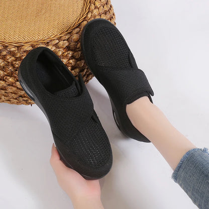 Breathable Mesh Velcro Slip On Shoes