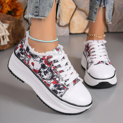 Elegante Blumenmuster Sneaker