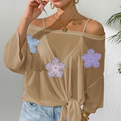 Elegante dünne einfarbige Überwurf für windige Strandtage