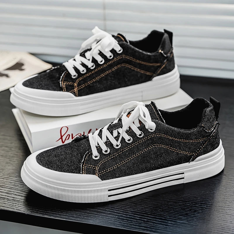 Koreanische Denim Niedrige Sneaker