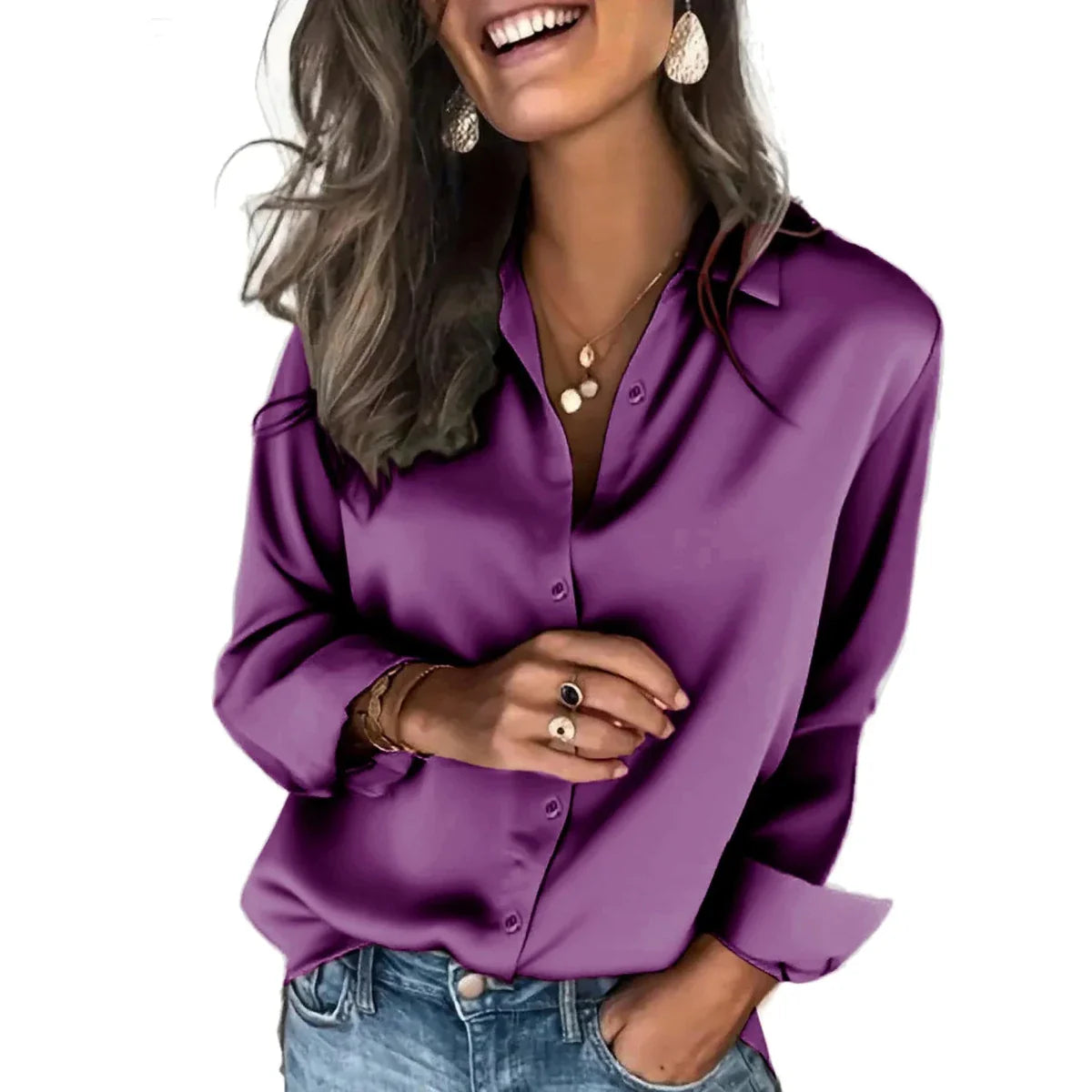 Loose Fit Button Down Shirt