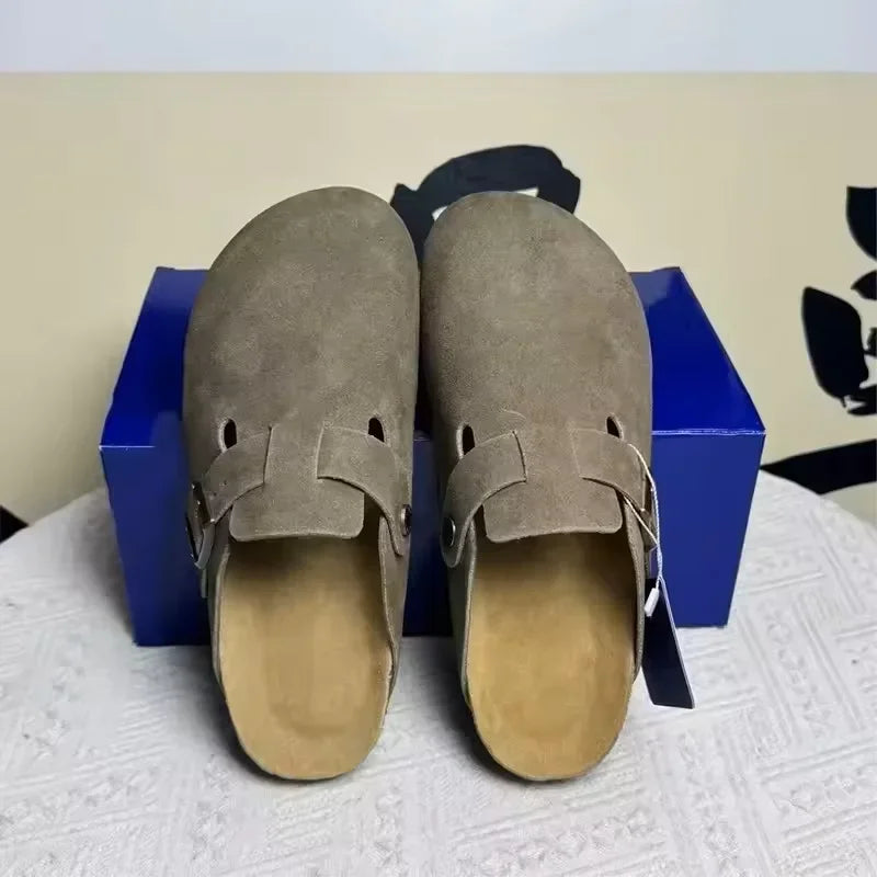 Wildleder Slip-On Komfort-Clogs