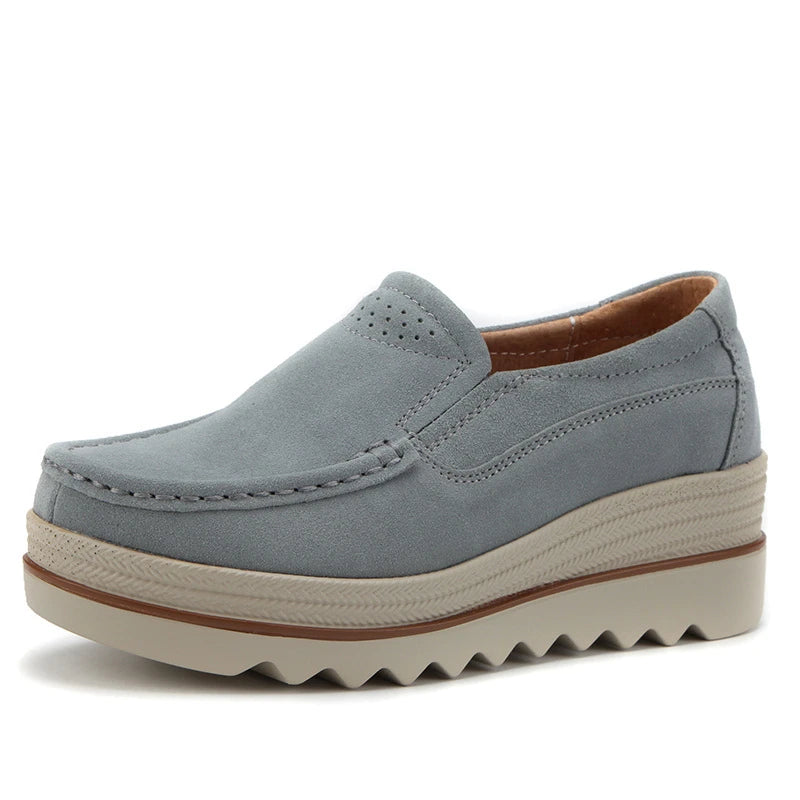 Plateau-Slipper aus Wildleder