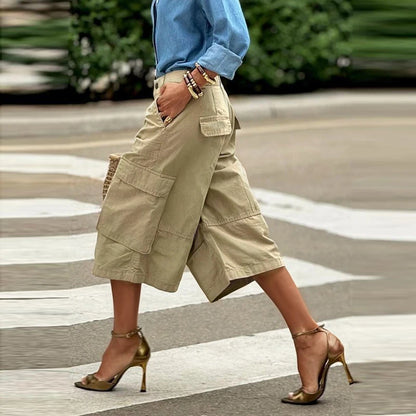 Loose Cotton Cropped Summer Pants