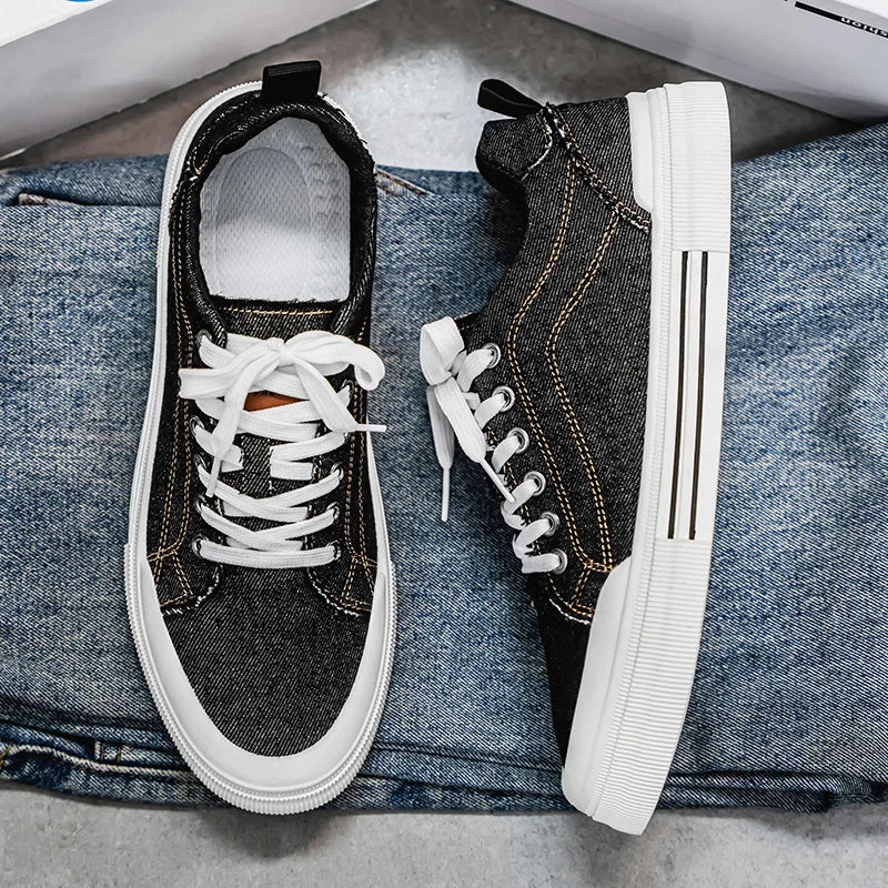 Koreanische Denim Niedrige Sneaker