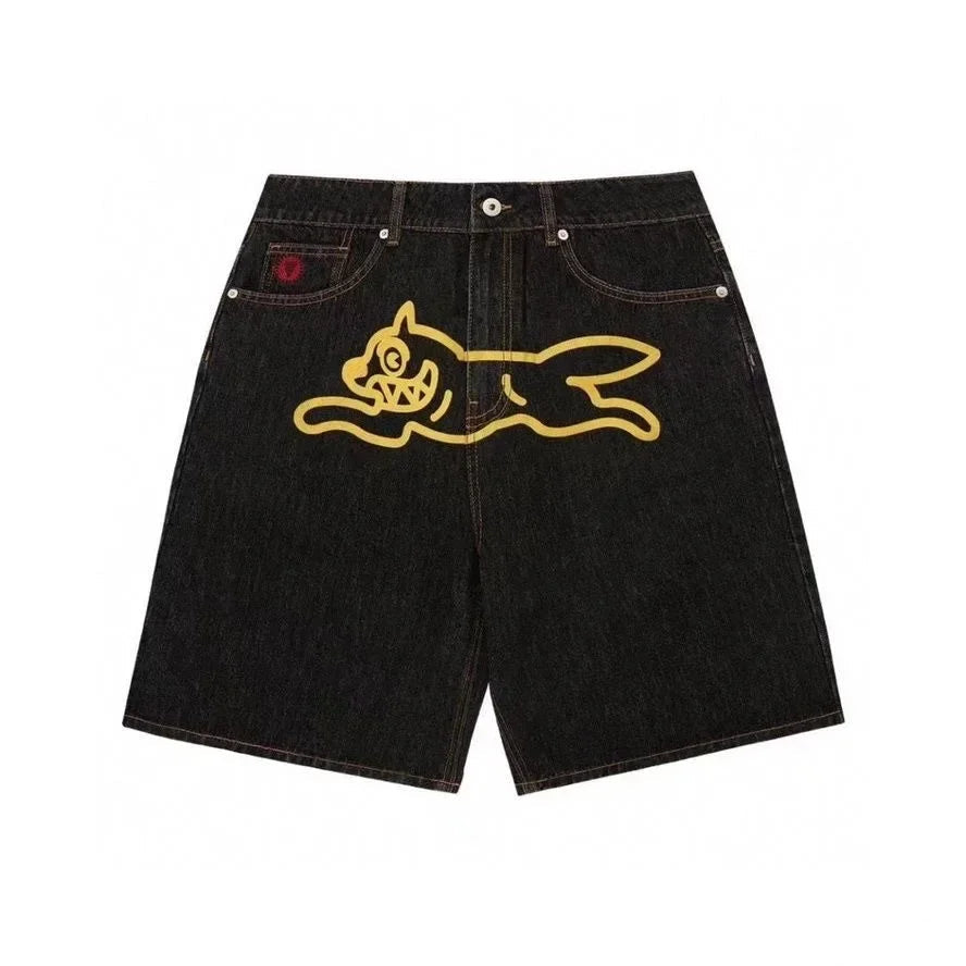 Flying Dog Denim-Shorts