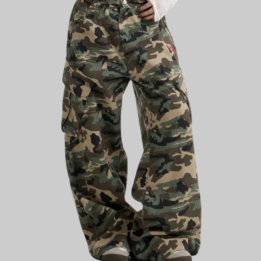Freizeit-Parachute-Hose mit mehreren Taschen