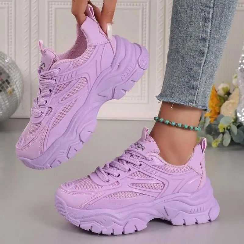 Klobige Atmungsaktive Plateau Sneaker