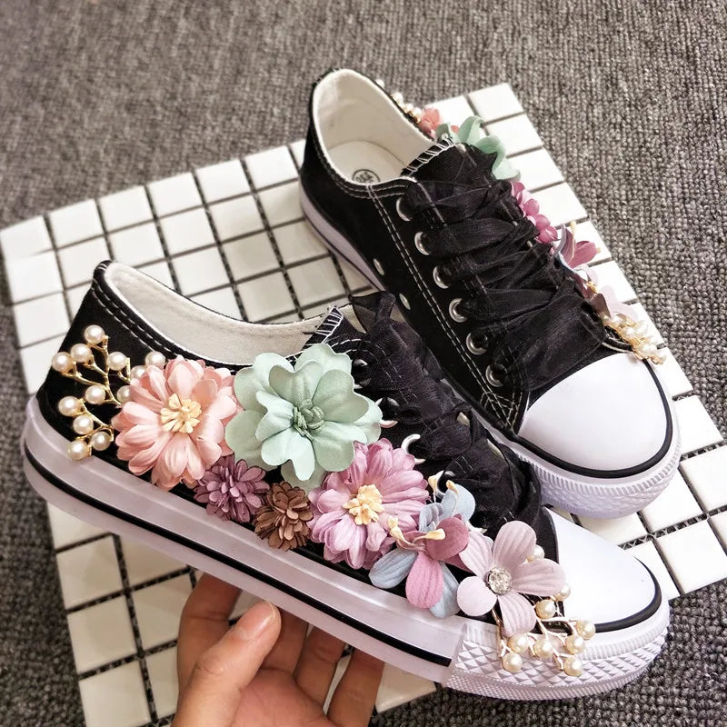 Fantastische Blumen Vulkanisierte Schuhe