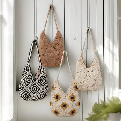 Elegante gewebte Strandtasche für den täglichen Schultergebrauch
