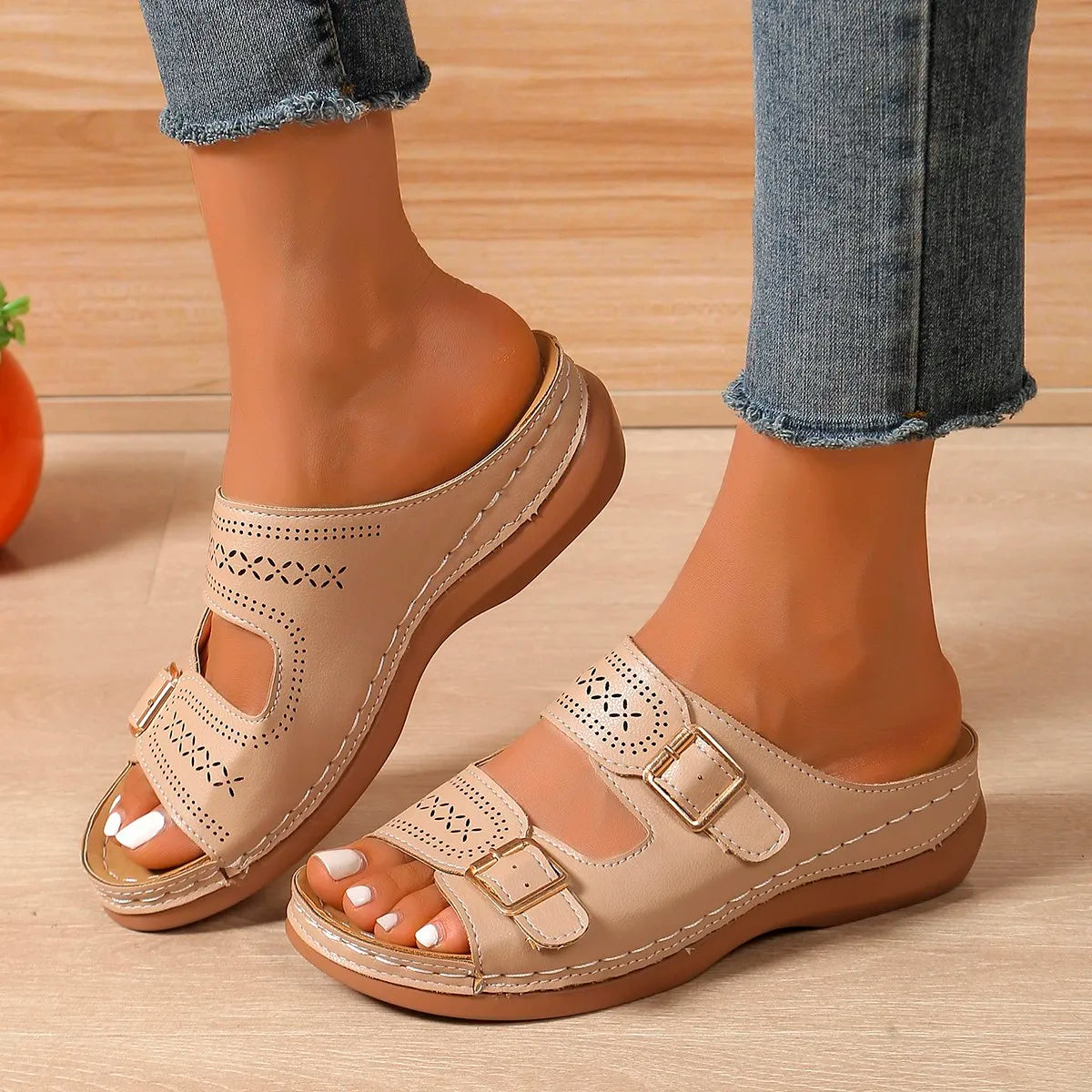 Adjustable Double Strap Comfort Sandals