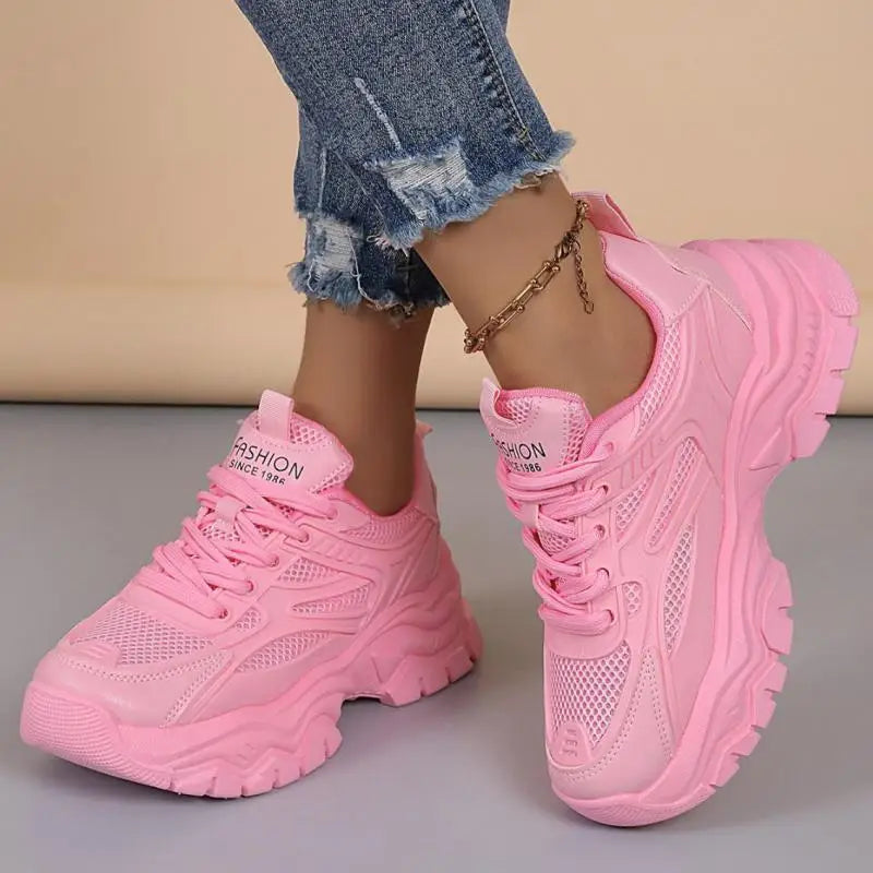 Klobige Atmungsaktive Plateau Sneaker