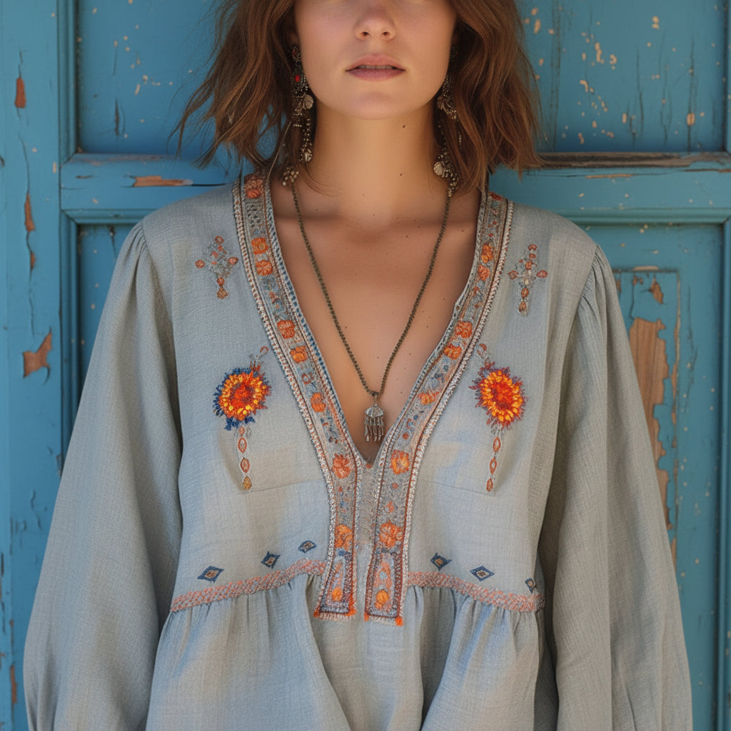 Stylish Boho Casual Blouse for Comfortable All-Day Wear
