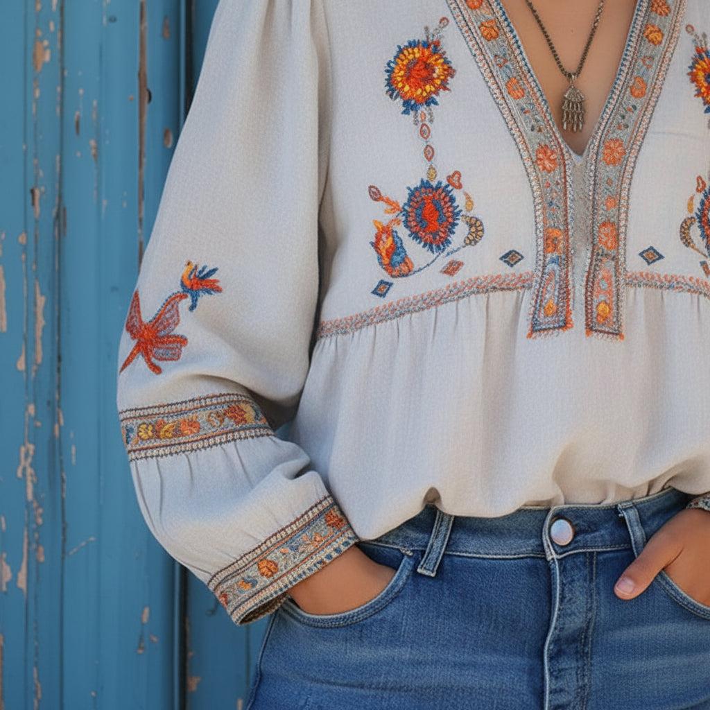 Stylish Boho Casual Blouse for Comfortable All-Day Wear