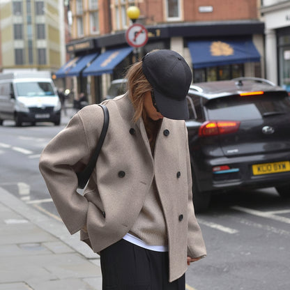 Refined Short Wool Coat for Elevated Looks and Seasonal Comfort