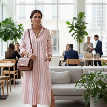 Classic Striped Shirt Dress for Relaxed Summer Chic Style