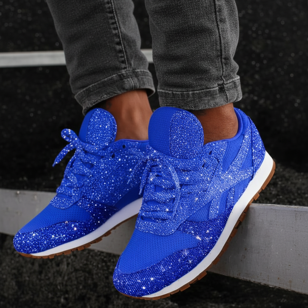 Modern Glitter Sneakers for Cushioned Wear and Stylish Looks