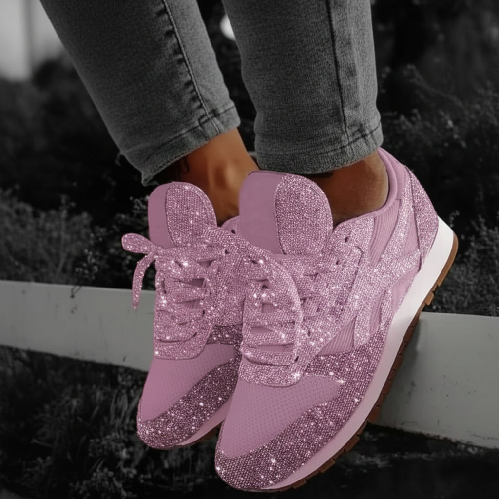 Modern Glitter Sneakers for Cushioned Wear and Stylish Looks