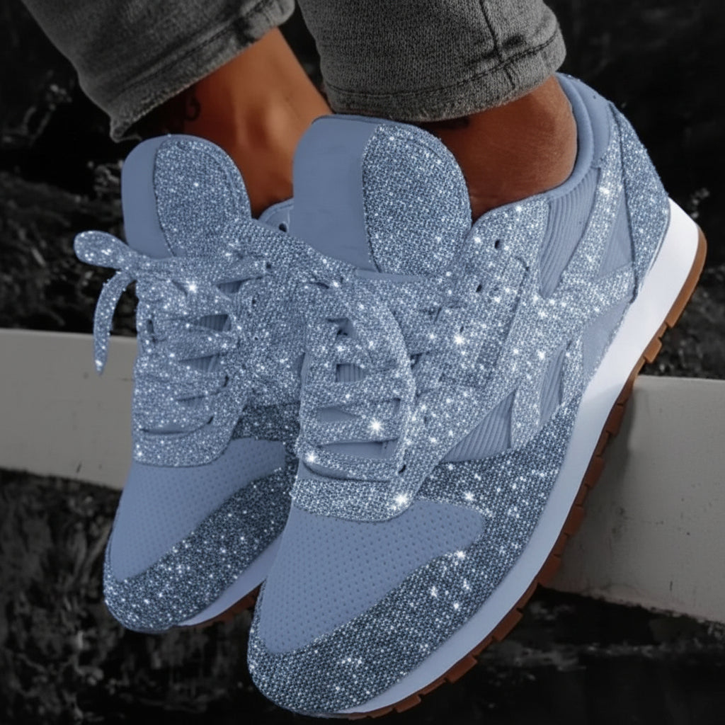 Modern Glitter Sneakers for Cushioned Wear and Stylish Looks