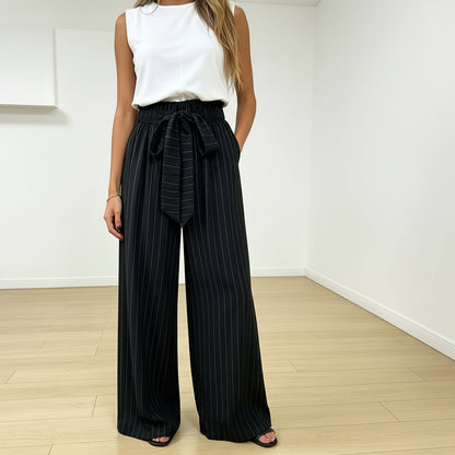 High Waist Wide Linen Pants