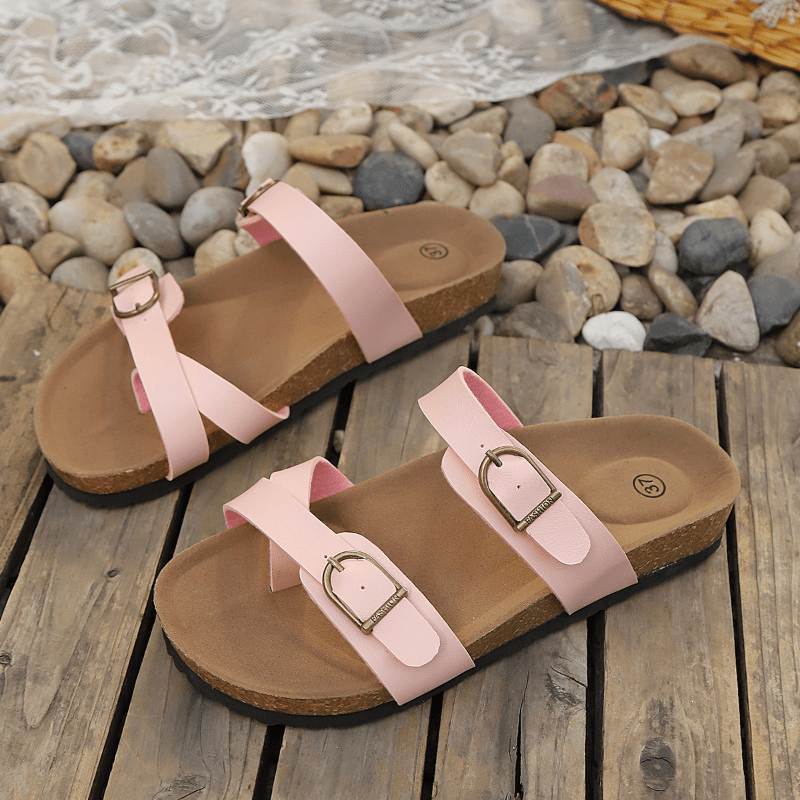 Freizeit-Ledersandalen mit einem Riemen