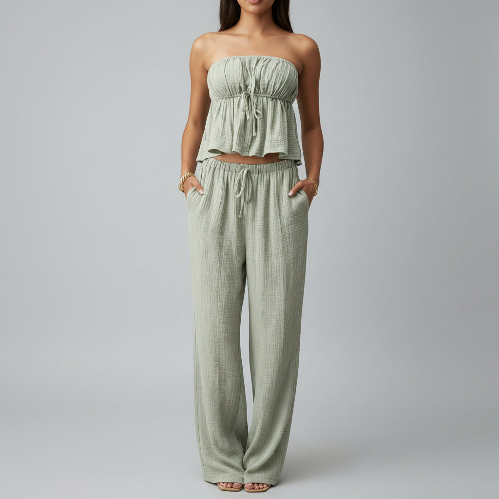 Set aus Tube-Top und Hose zum Binden